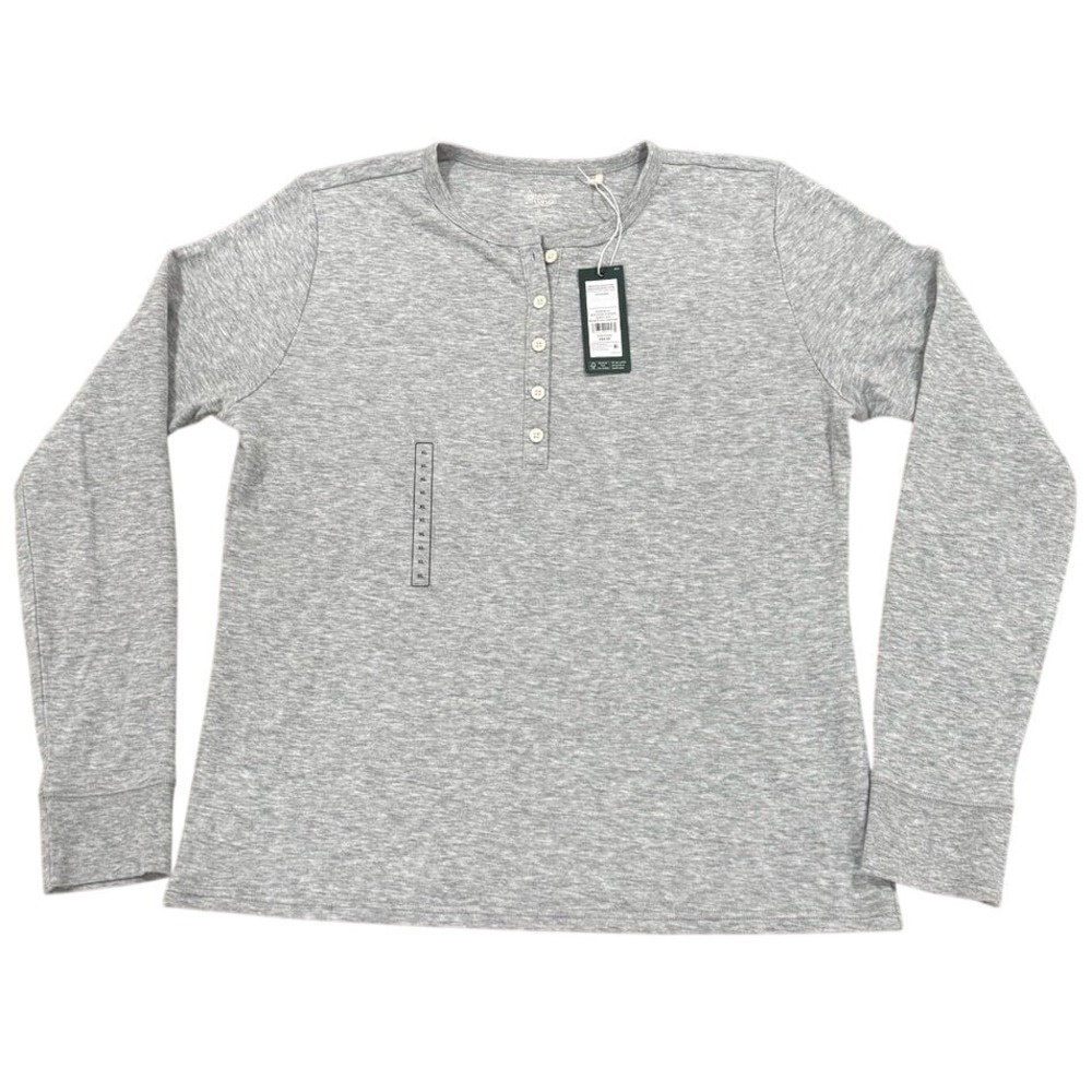 Alpine Design Women's XL Long Sleeve Henley Heather Gray